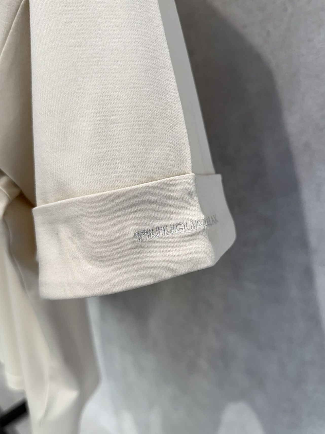 ダブルシルケットロールアップボックスTシャツ / ust-26070 / ベージュ