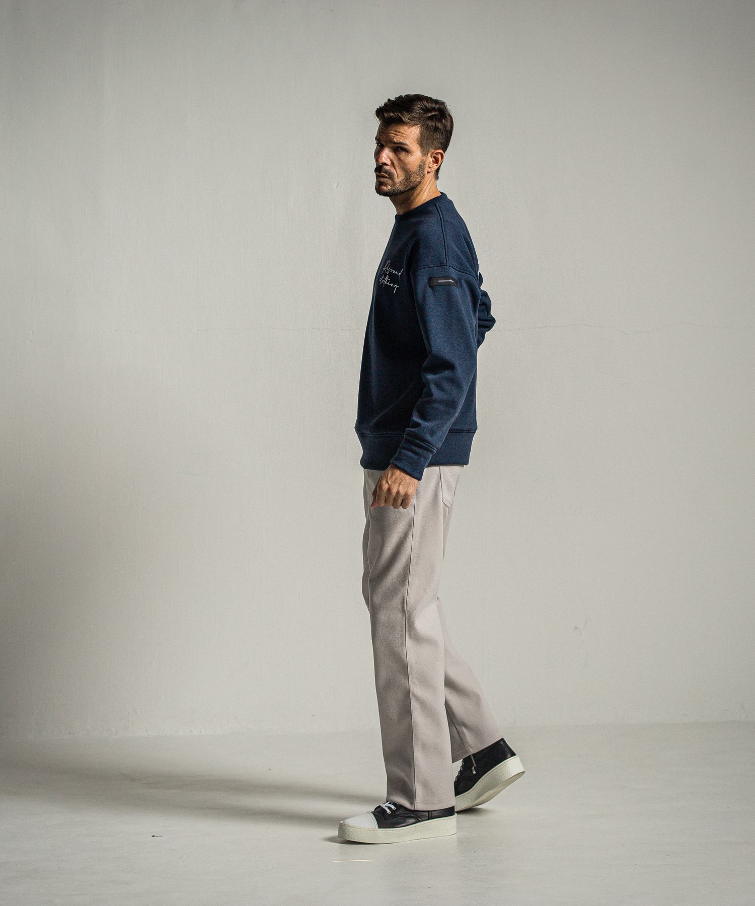 MELTON WIDE TUCK PANTS / RC34-ST-016WT / メルトンワイドタックパンツ / グレージュ