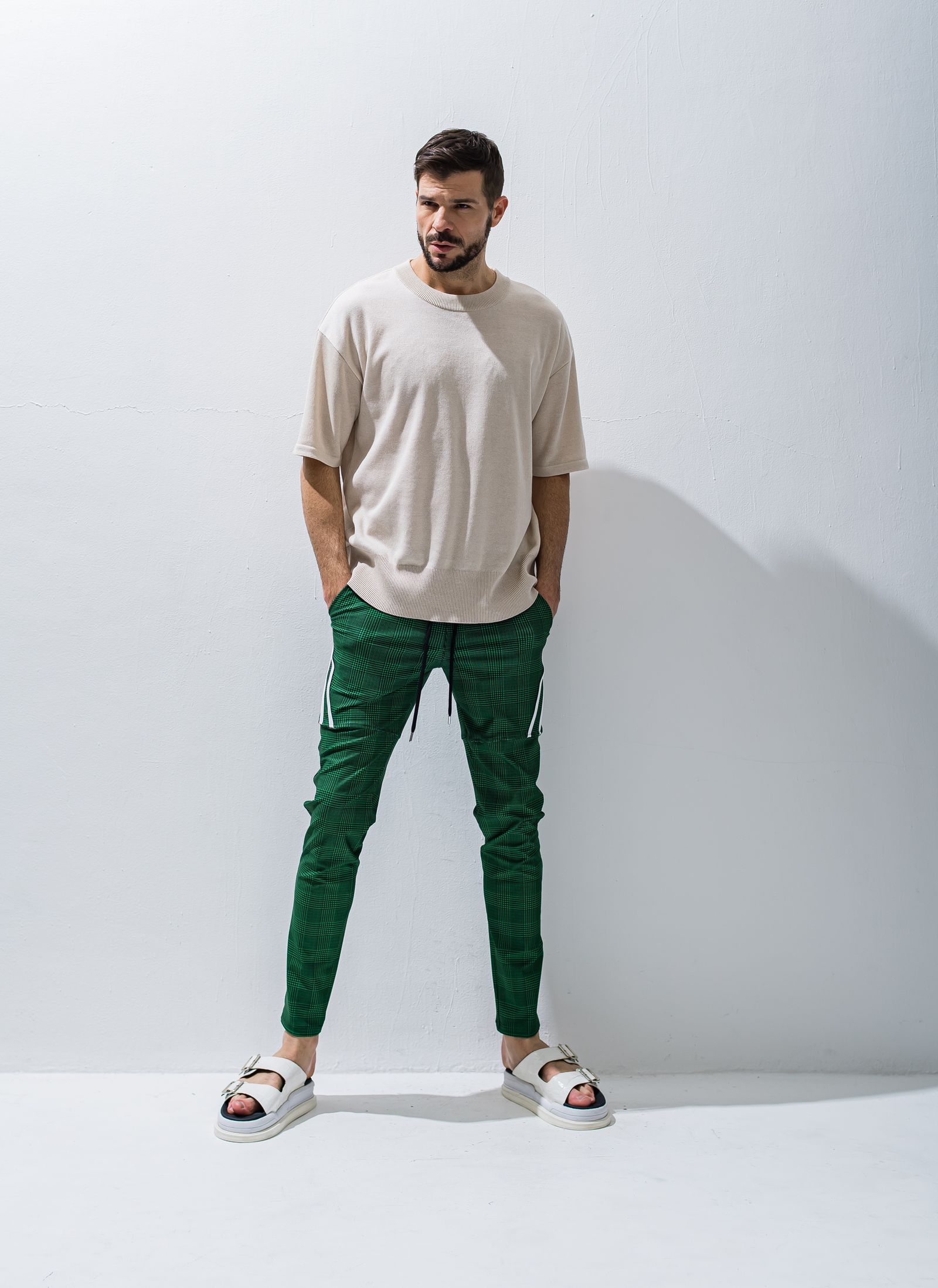 TYLER LINE PANTS / RC28-ST-026 / イージーラインパンツ / グレンチェックグリーン