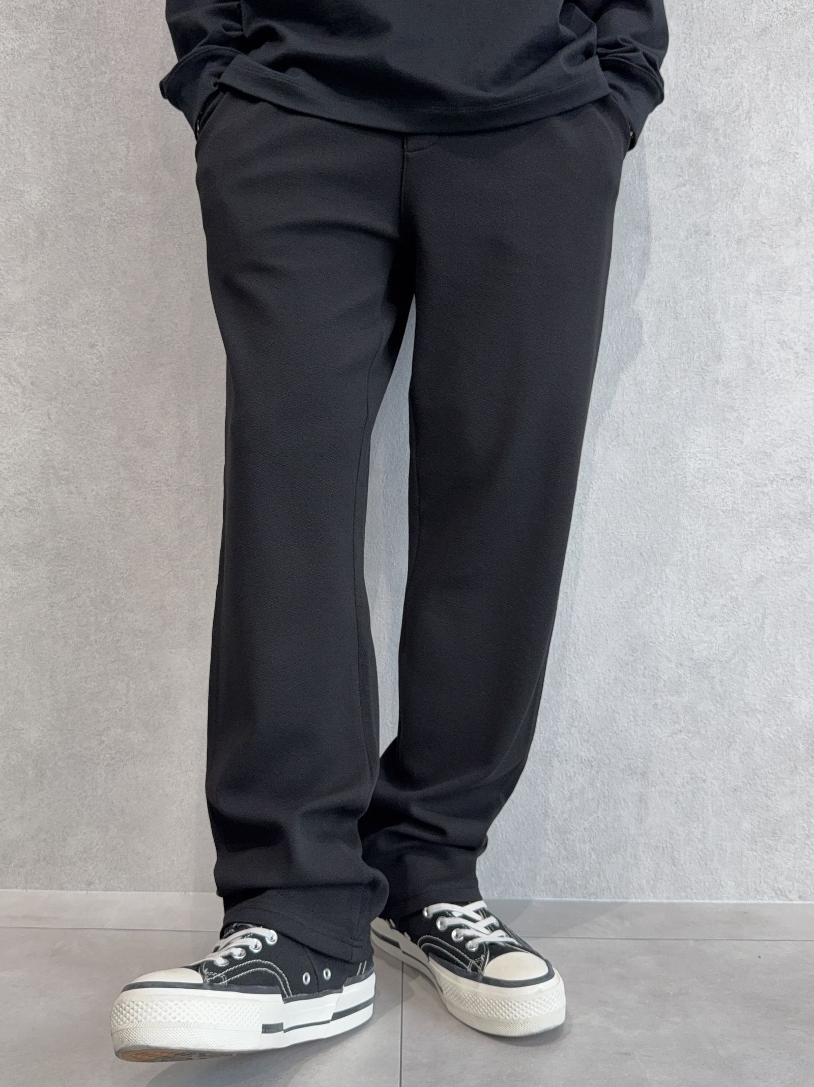 CHRIS EASY WIDE TUCK PANTS / RC41-ST-016WT / セミワイドタックパンツ / ブリスターブラック