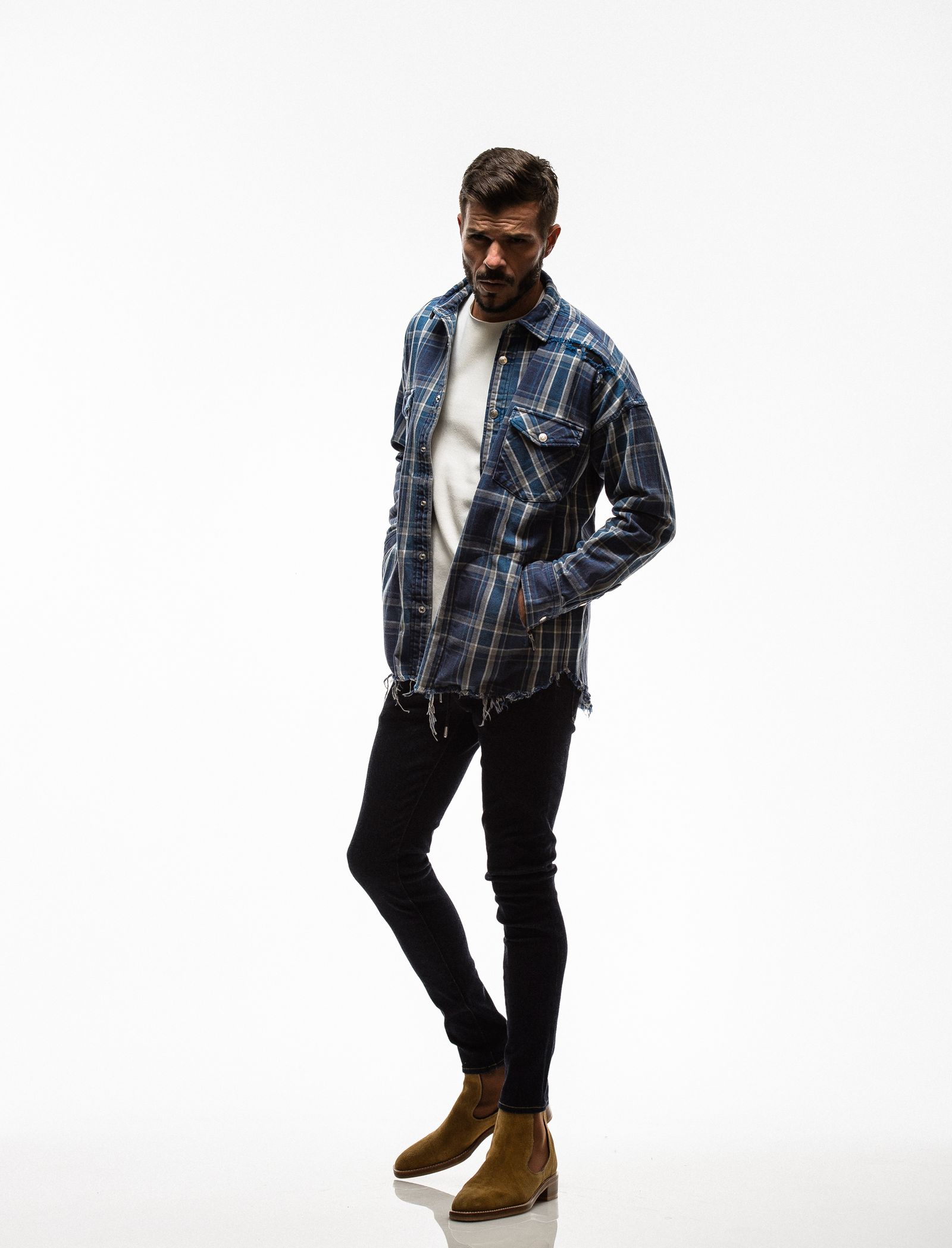 VINTAGE CHECK OVER GOWN SHIRTS / RC18-SH-002 / チェックシャツ ※