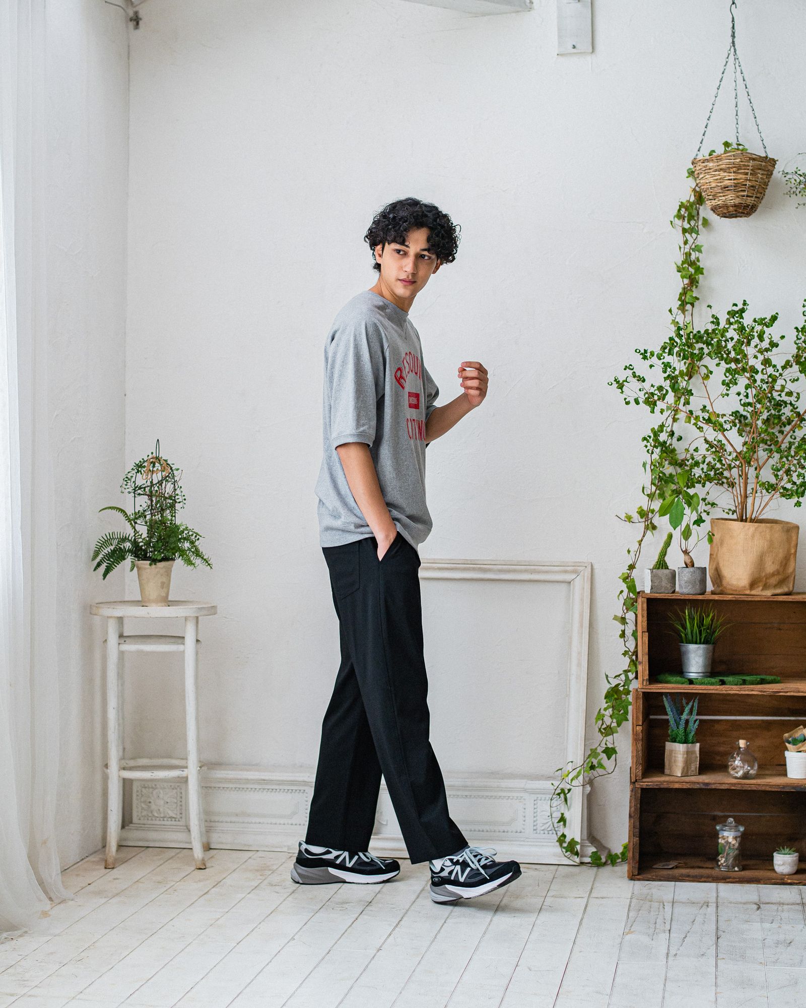 CHRIS EASY WIDE TUCK PANTS / RC32-ST-016WT / ワイドタックパンツ / ブラック