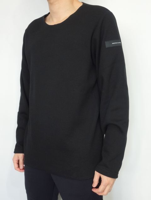 VELOURS FLEECE NEO THERMAL / RC34-C-001 / 裏起毛サーマルロングTシャツ / ブラック