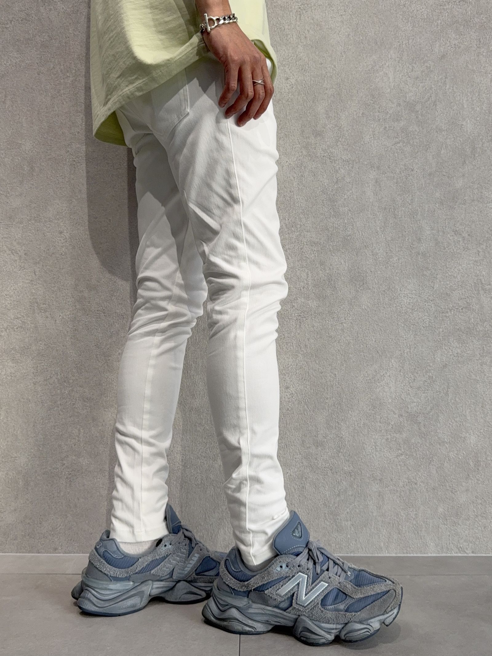 DENIM JERSEY CHRIS EASY TUCK PT / RC36-ST-016TD / ライトオンスデニムジャージイージータックパンツ / ホワイト