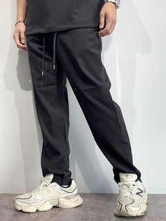 PAT WIDE EASY PANTS / RC33-ST-036BN / ワイドテーパードパンツ / ブラック