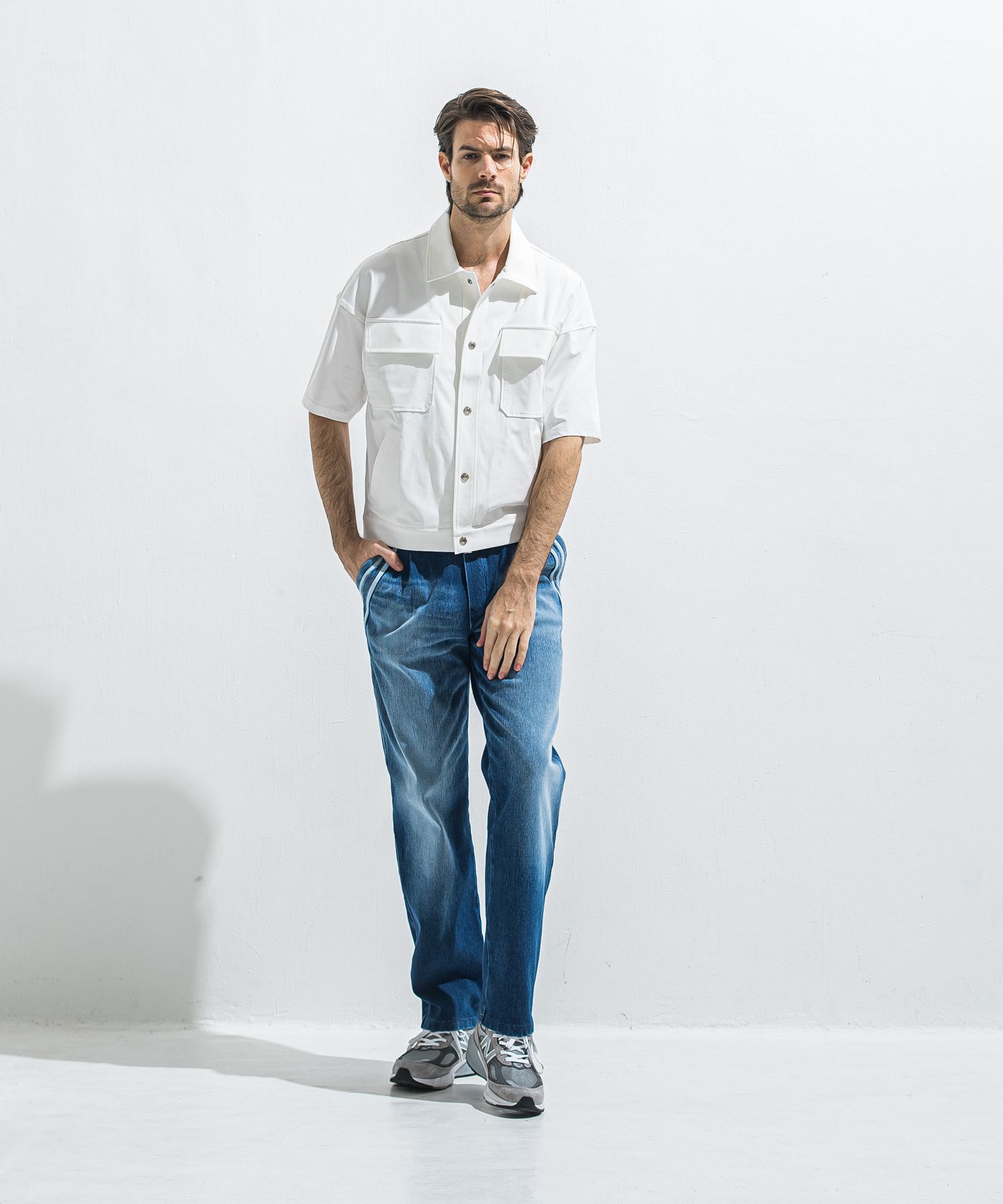 CPO HAFE SHIRTS JK / RC40-SH-003 / 半袖ナイロンCPOジャケット / ホワイト (5月上旬入荷予定)