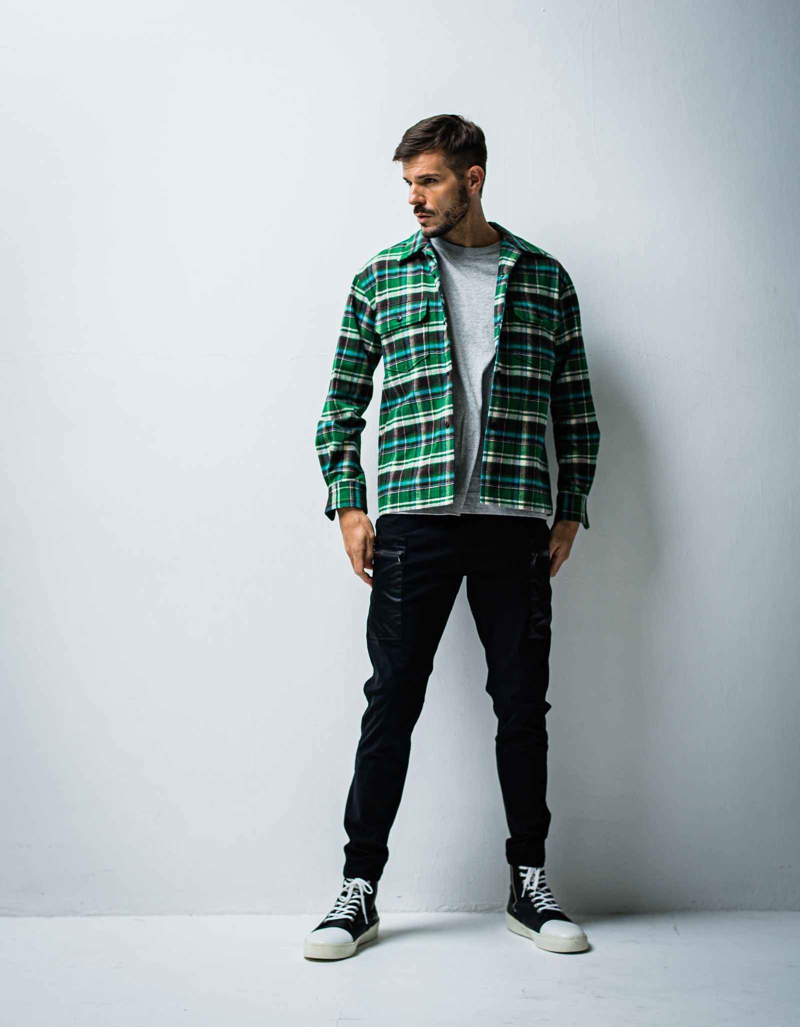 HEAVY FLANNEL JK / OR1-SH-002 / チェックシャツジャケット / グリーン (1月上旬入荷予定)