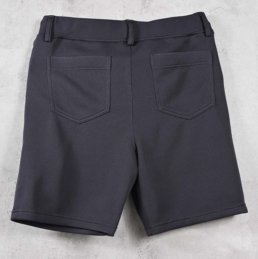 AZE SHORTS / RC40-HP-006 / 高機能畦編みショーツ / チャコール (5月下旬入荷予定)