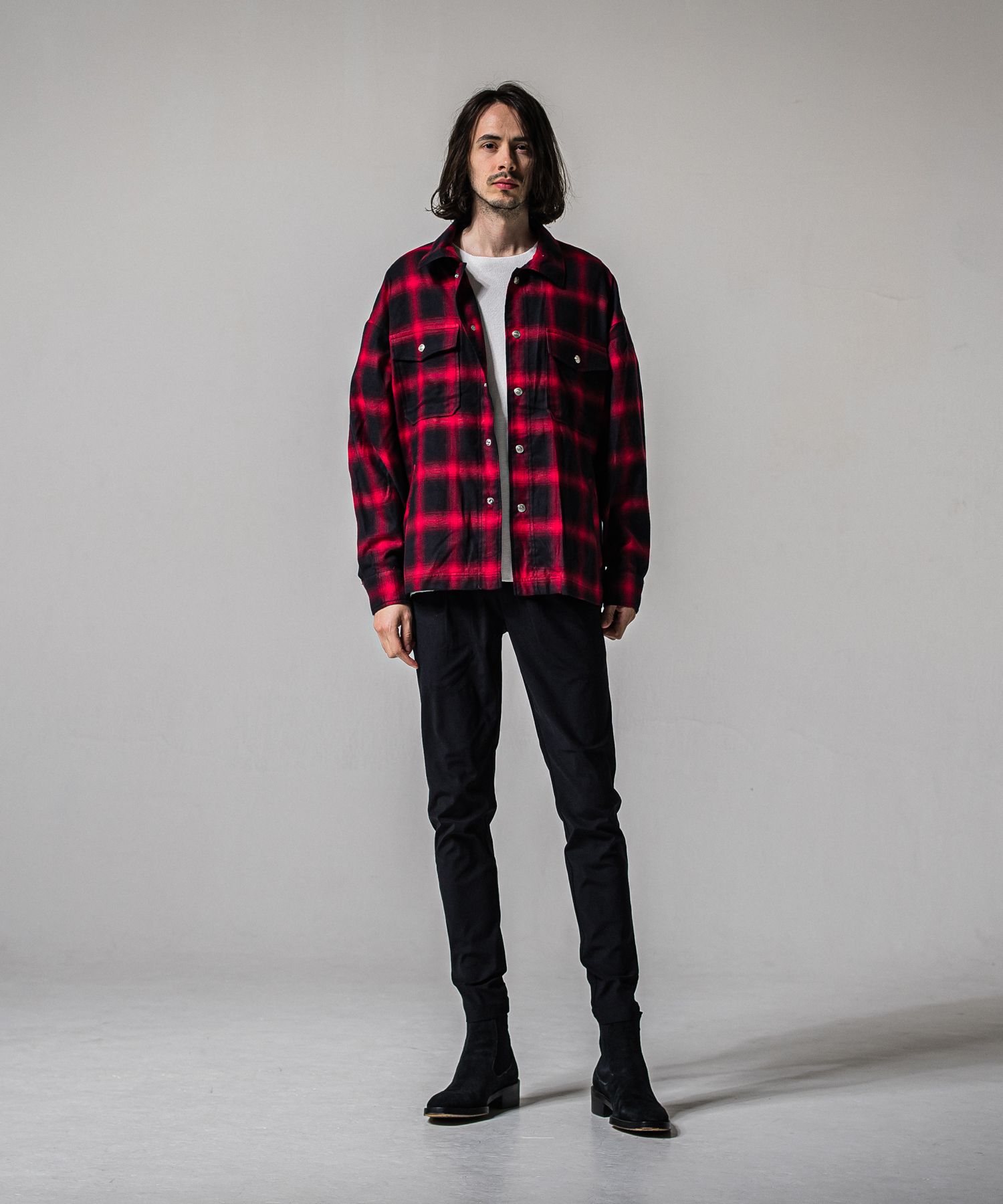 50S CHECK JK / RC39-JK-007C / チェックシャツジャケット / レッド (2月中旬入荷予定)