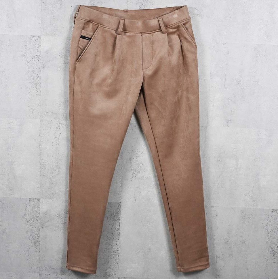 CHRIS EASY SUEDE TUCK  PANTS / RC38-ST-016T / スエードイージータックパンツ / ブラウン (1月上旬入荷予定)
