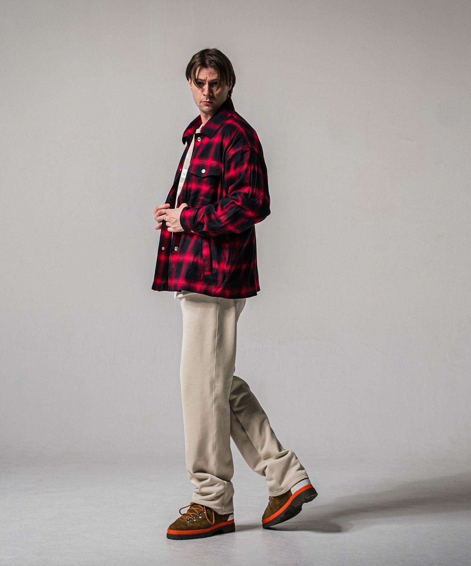 HF URAKE WIDE TUCK PANTS / RC39-ST-016WT / 高機能スウェットワイドタックパンツ / グレージュ (1月中旬入荷予定)