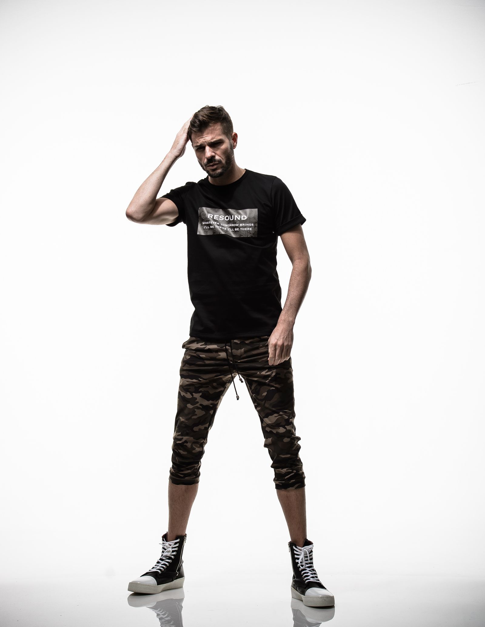 BANDANA BOX ROGO ROLL UP JERSEY TEE / RC19-T-007 / プリントTシャツ