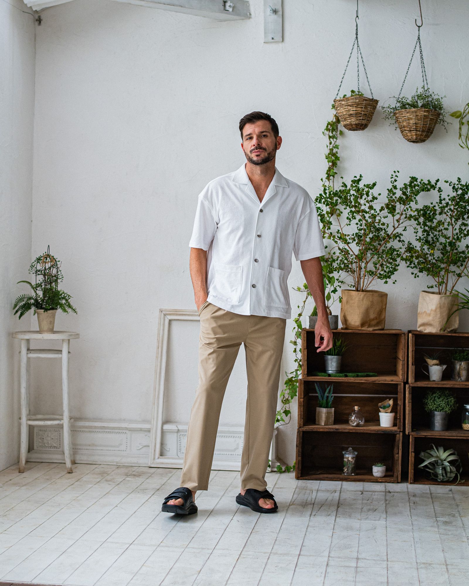 CHRIS EASY WIDE TUCK PANTS / RC32-ST-016WT / ワイドタックパンツ / ベージュ