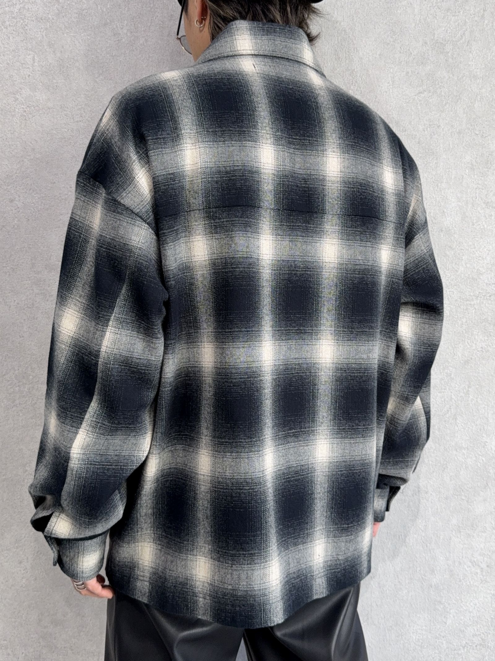 FLANNEL CHECK JK / RC38-JK-007 / フランネルチェックCPOジャケット / ブラック