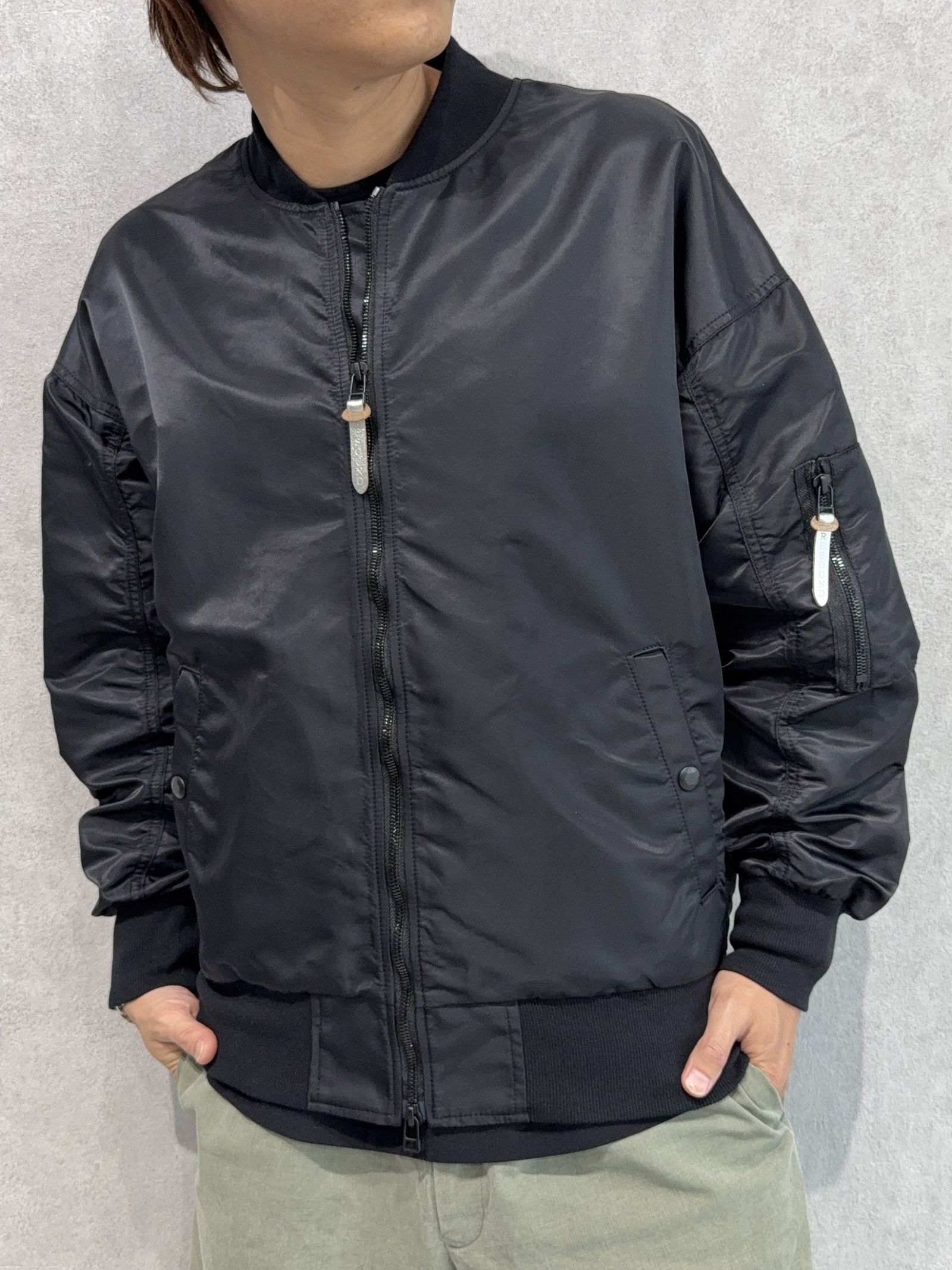 LIGHT DAVID JACKET / RC37-JK-002 / ナイロンライトMA-1 / ブラック