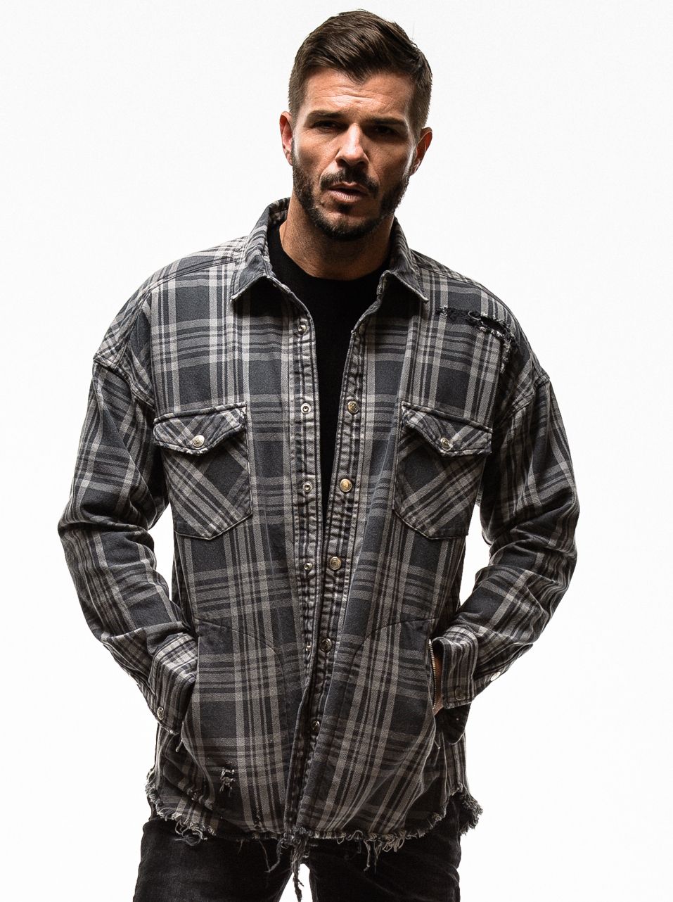 RESOUND CLOTHING - VINTAGE CHECK OVER GOWN SHIRTS / RC18-SH-002 