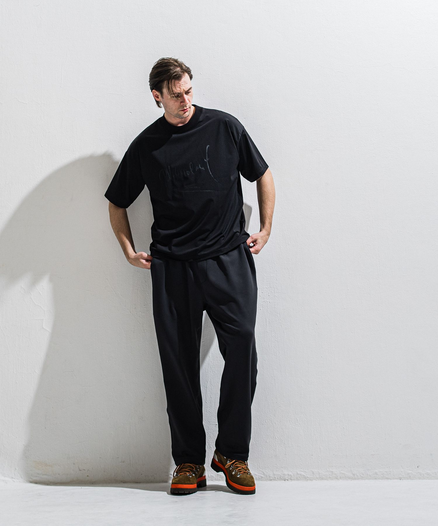 EMILIO DB WIDE PANTS / DP1-ST-003 / ダンボールジャージスーパーワイドパンツ / ブラック (3月中旬入荷予定)