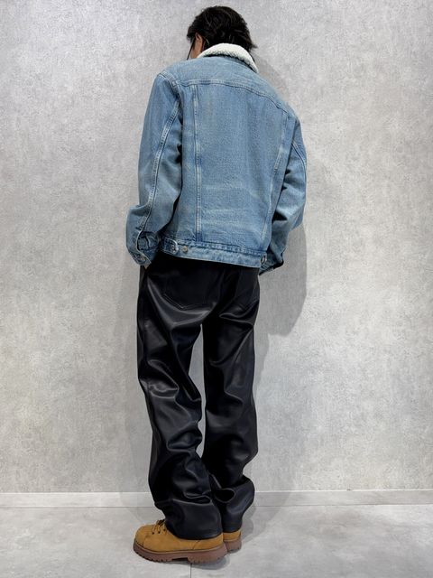 カルバンクライン新作×RESOUND別注レザーワイドパンツ