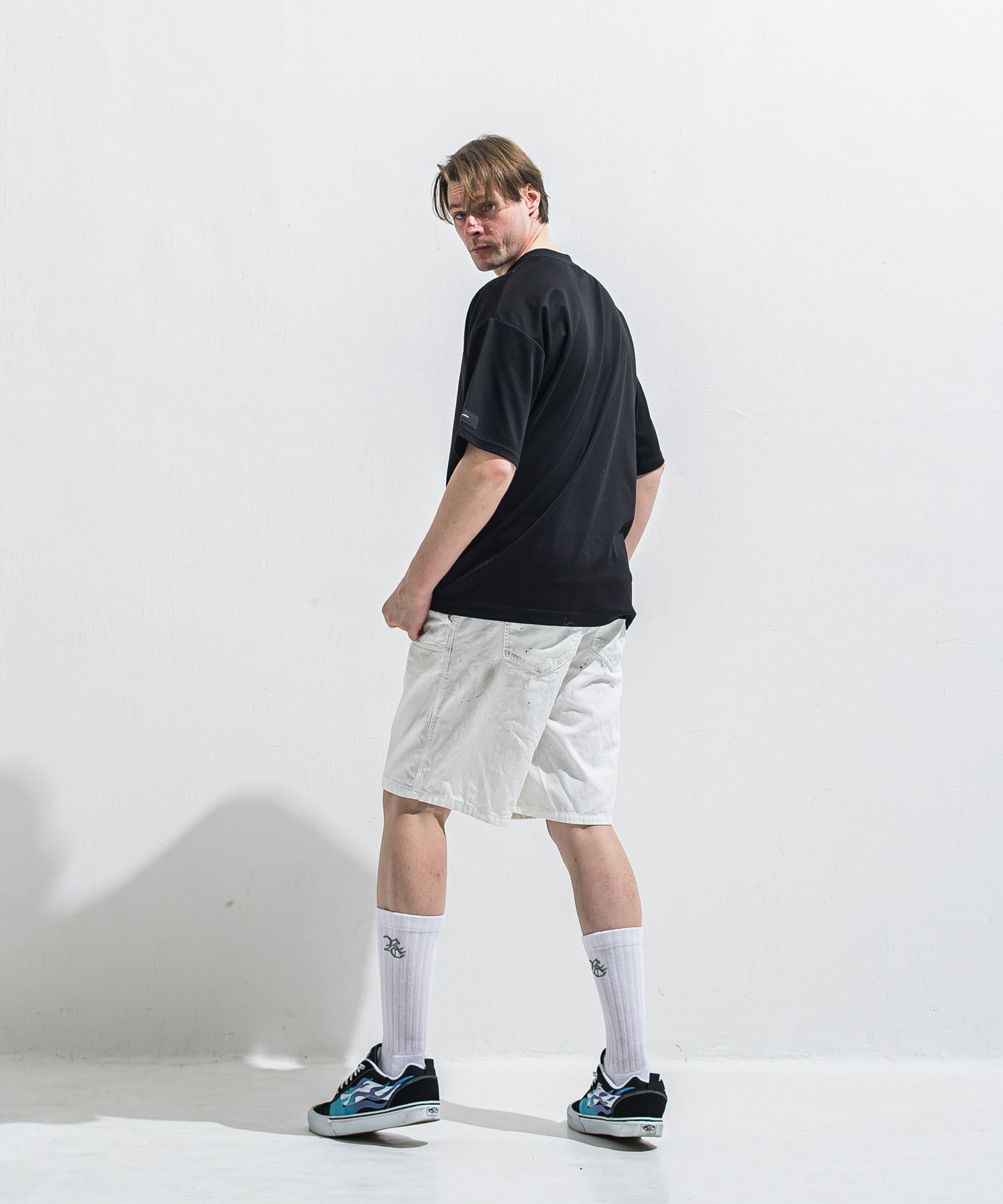 REV MESH OVER TEE / RC40-T-004 / メッシュビッグTシャツ / ブラック (6月中旬入荷予定)