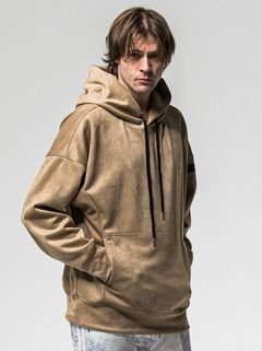 SUEDE LOOSE HOODIE / RC38-C-006 / スエードパーカー / ブラウン (1月上旬入荷予定)