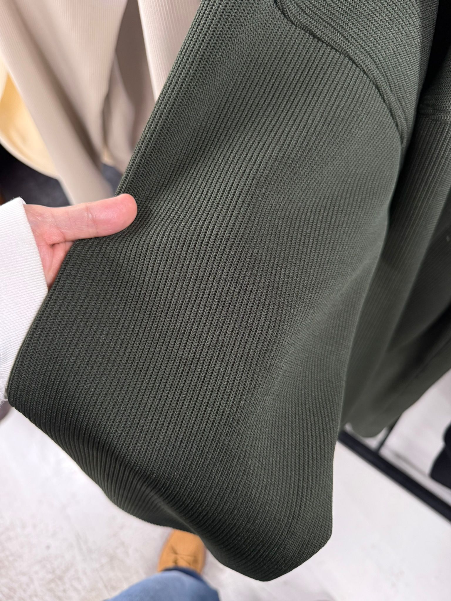 AZE VARSITY HOODIE / RC39-C-006 / 高機能畦編みニットトレーナー / カーキ (1月中旬入荷予定)