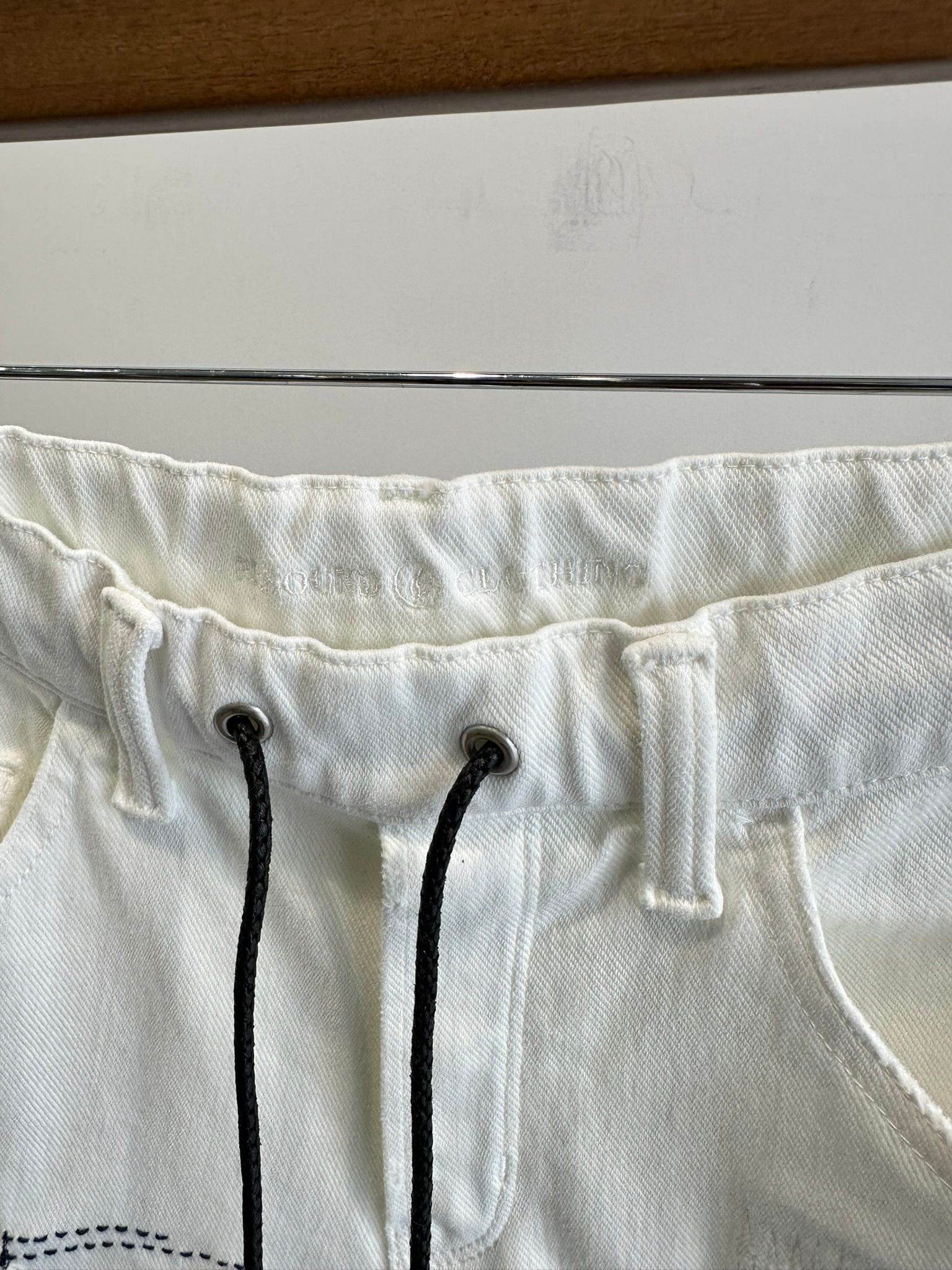 MICK DENIM JERSEY / BASIC-ST-020 / デニムジャージテーパードパンツ / ホワイトリメイク (9月上旬入荷予定)
