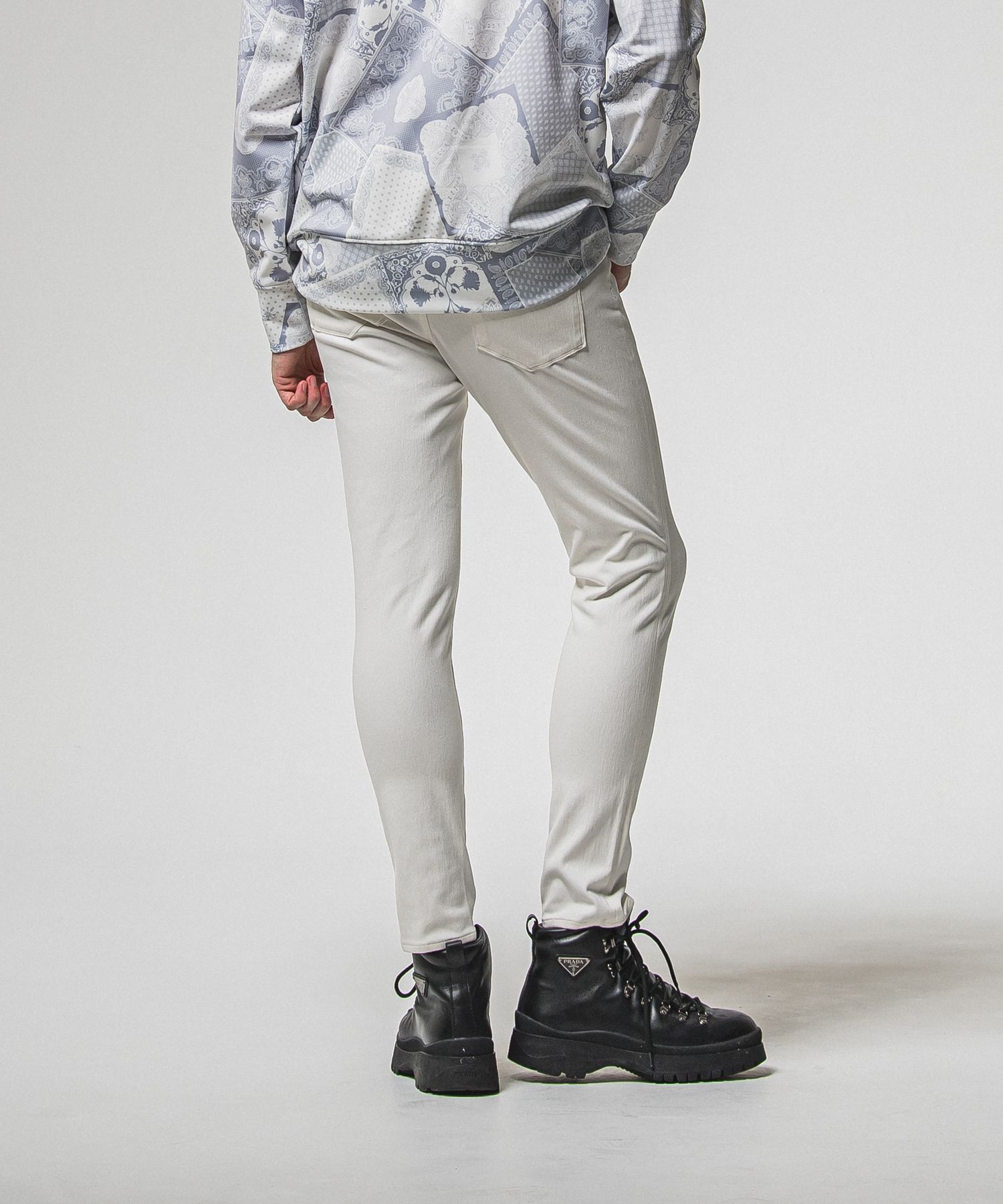 MICK DENIM JERSEY / BASIC-ST-020 / デニムジャージテーパードパンツ / ホワイト (12月上旬入荷予定)