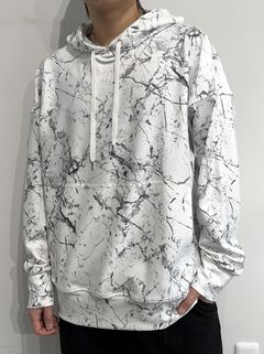 PAINT LOOSE HOODIE / RC34-C-008 / ペイント柄ルーズパーカー / グレー