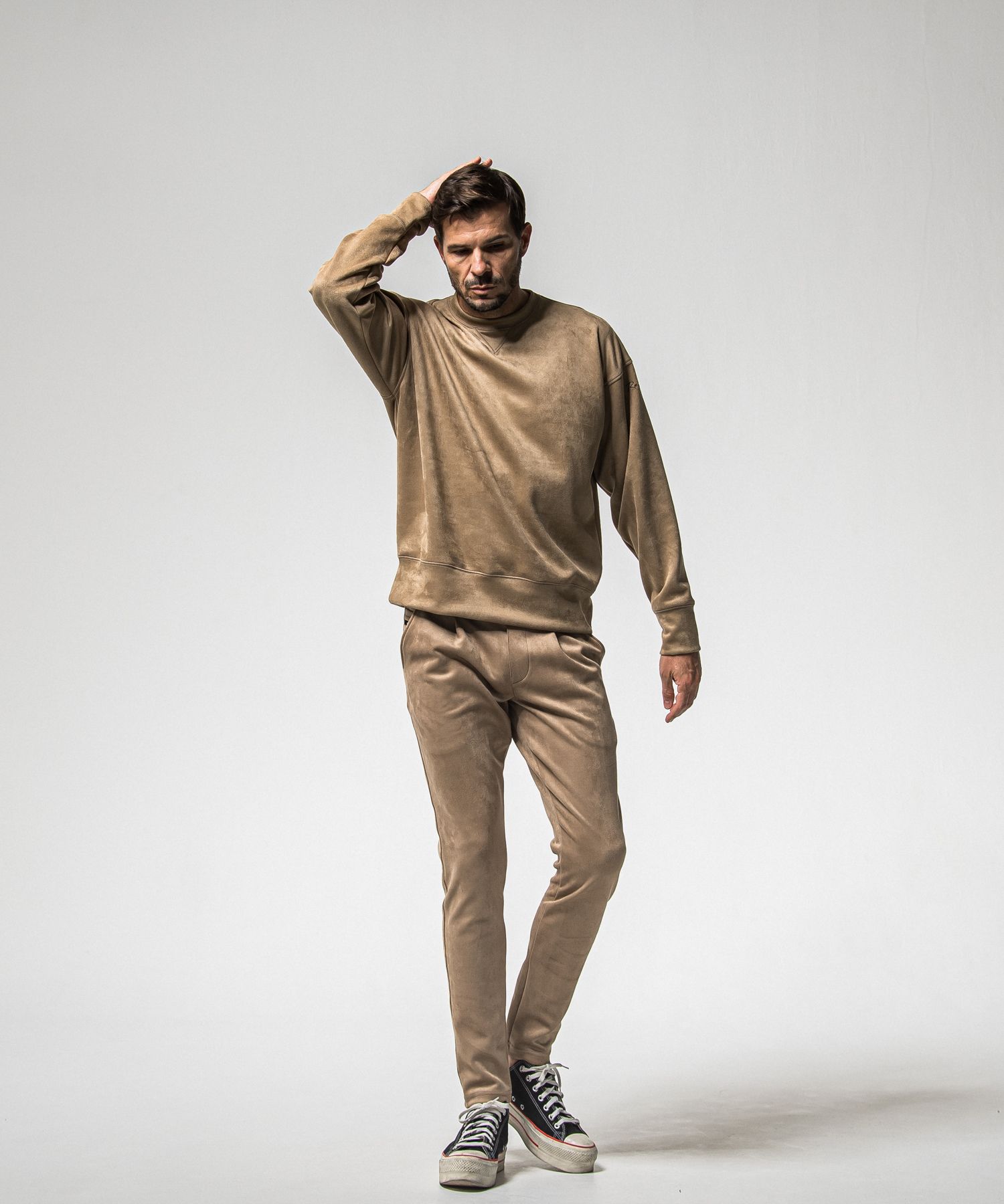 SUEDE DROP TRAINER / RC38-C-005 / スエードトレーナー / ブラウン (1月上旬入荷予定)
