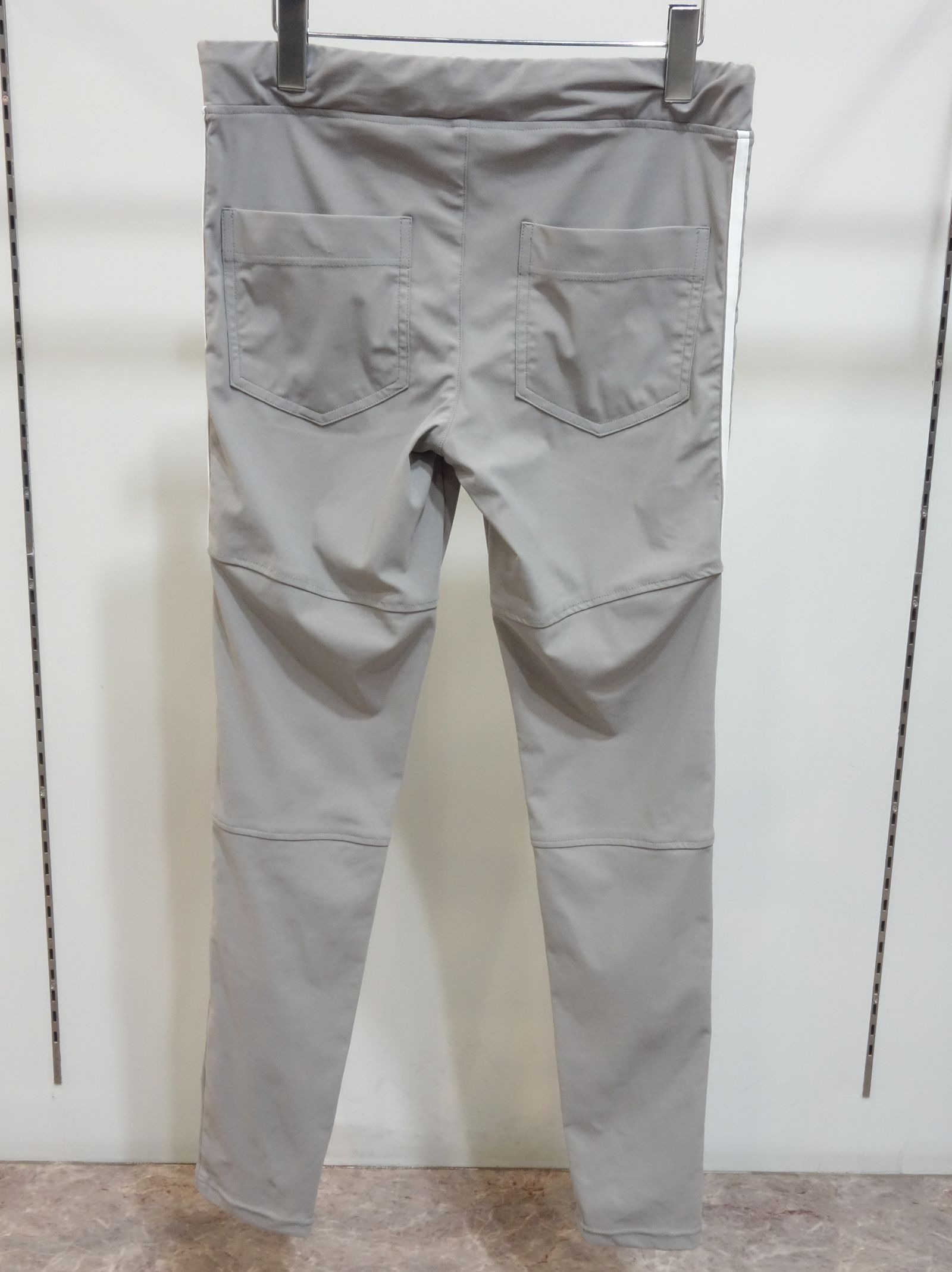 JOHNSON LINE NYLON PT / BASIC-ST-009 / ジョンソンナイロンラインパンツ / グレー×ホワイト (3月上旬入荷予定)