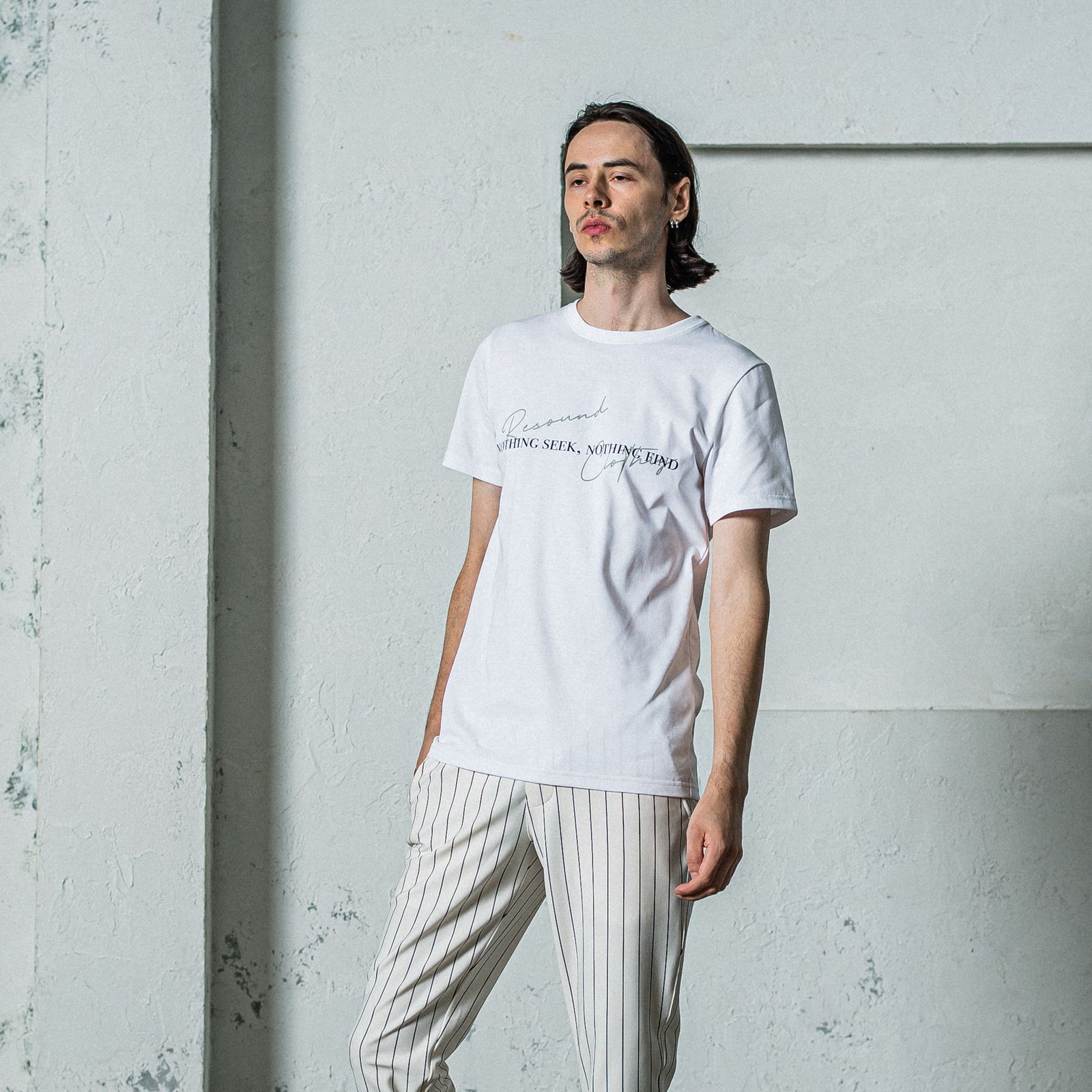 NSNF BASIC TEE / RC35-T-003 / メッセージロゴジャストTシャツ / ホワイト