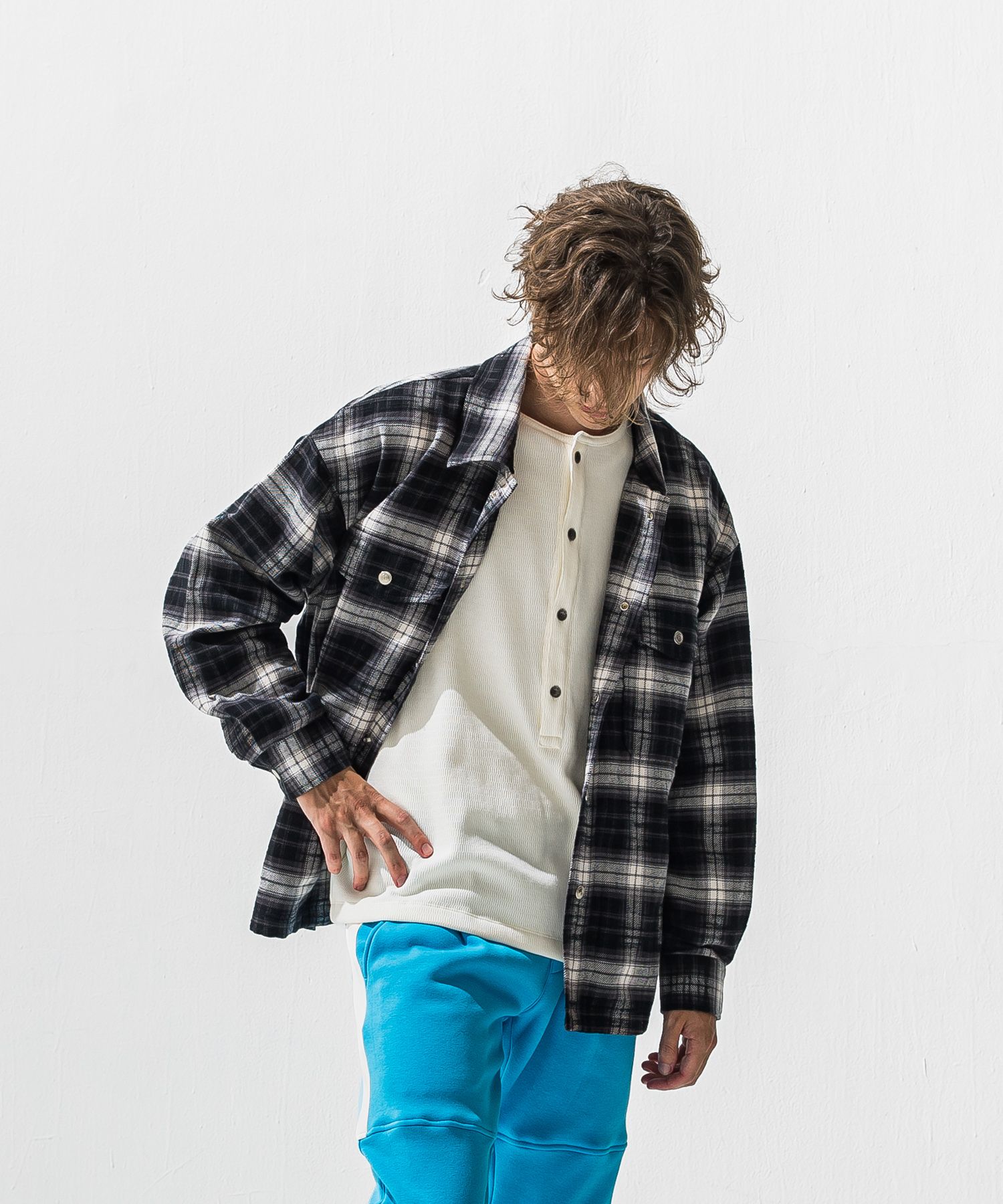 OLD SLABL CHECK JK / RC42-JK-005 / チェックCPOジャケット / ブラック (12月下旬入荷予定)