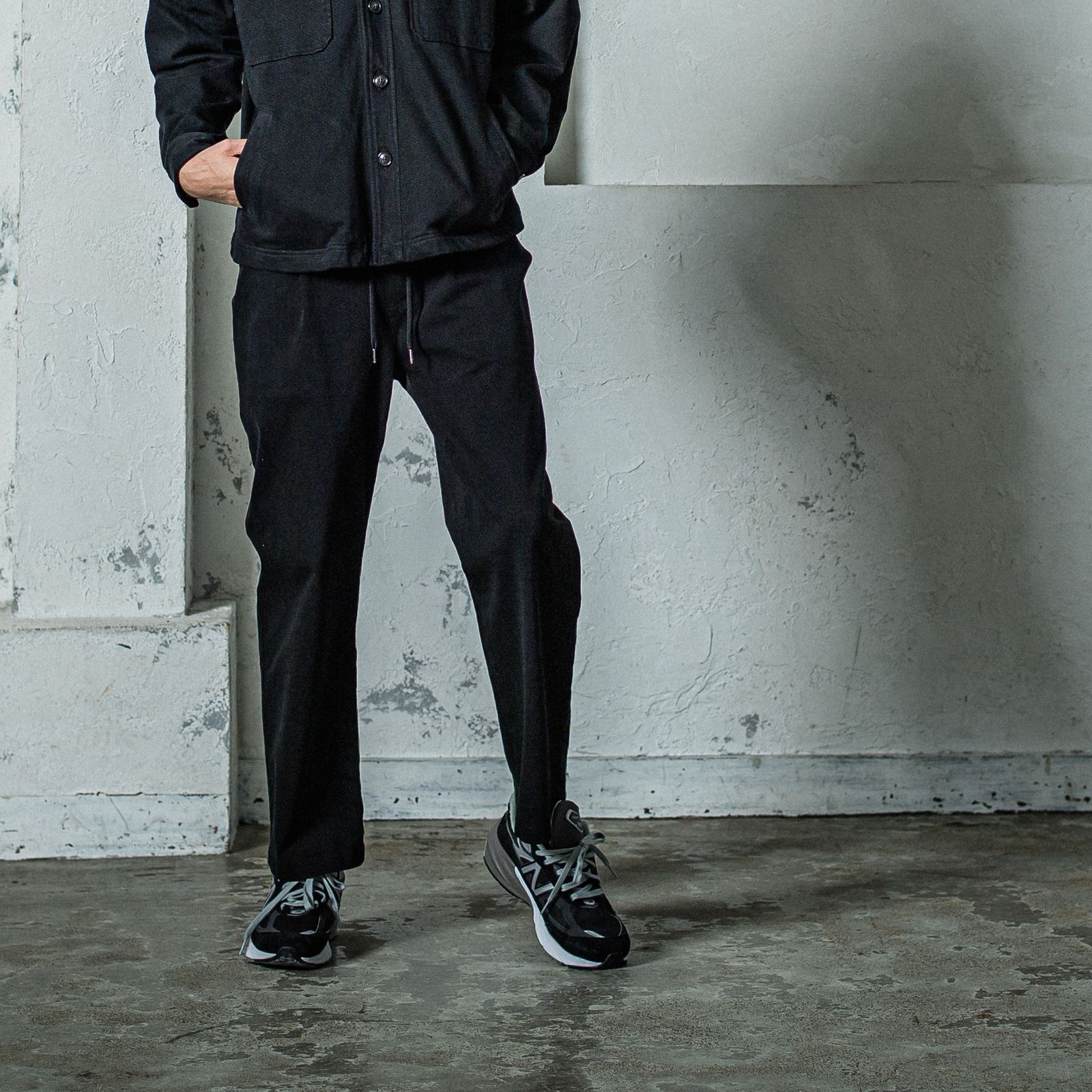 EX DENIM JERSEY WIDE PT / RC35-ST-016WTD / デニムジャージワイドパンツ / ブラック