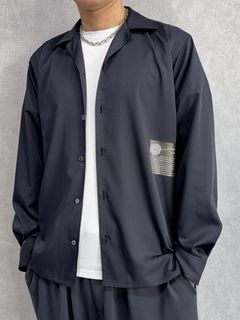 WILL SHIRTS / DP1-SH-001 / ウィルプリントオープンカラーシャツ / ブラック