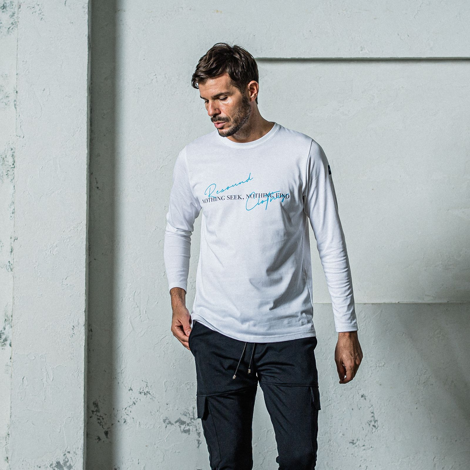 NSNF LONGSLEEVE TEE / RC35-T-009 / メッセージロゴ長袖Tシャツ / ホワイト