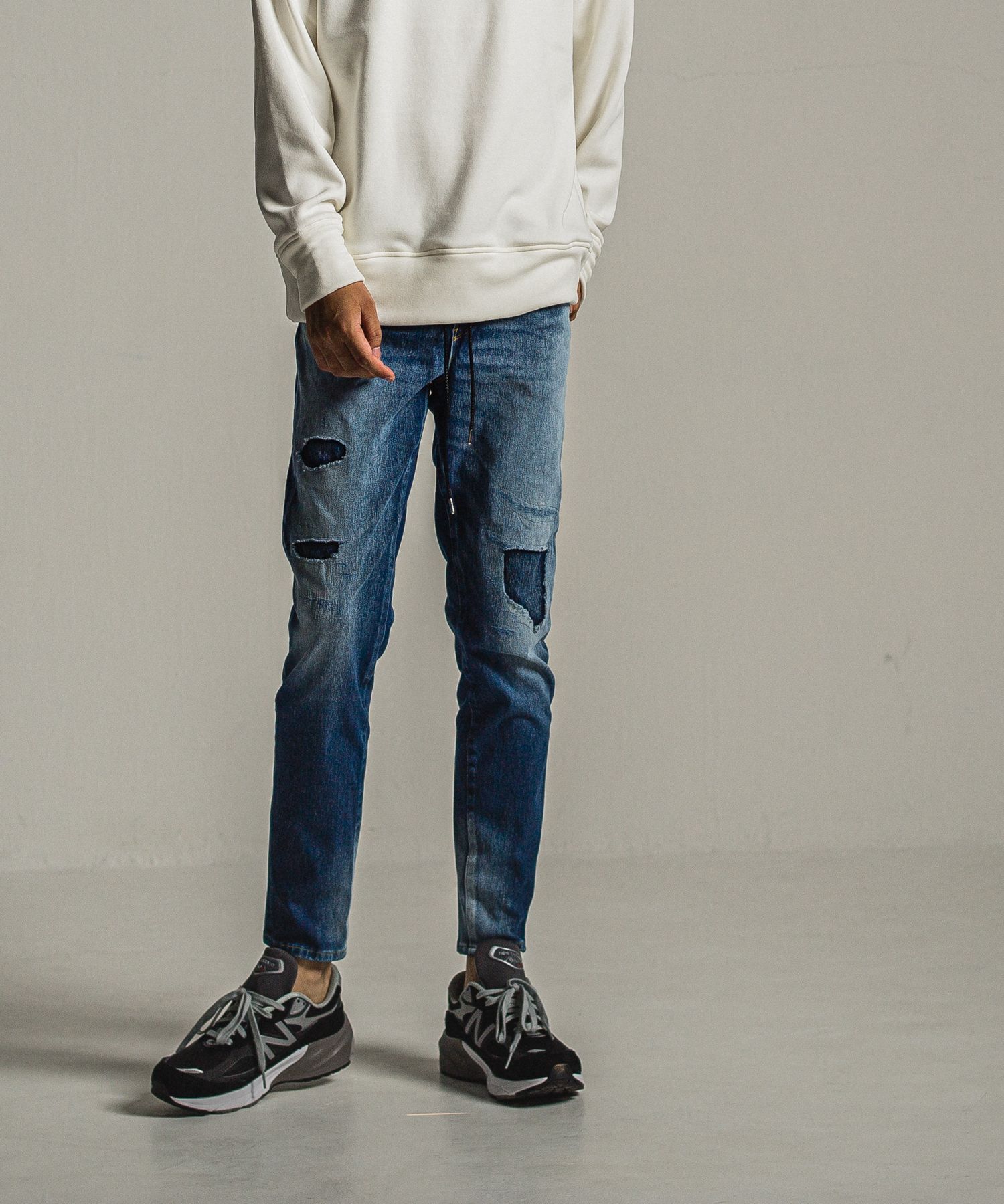 MICK DENIM JERSEY / RC34-ST-020 / デニムジャージテーパードパンツ / インディゴユーズド