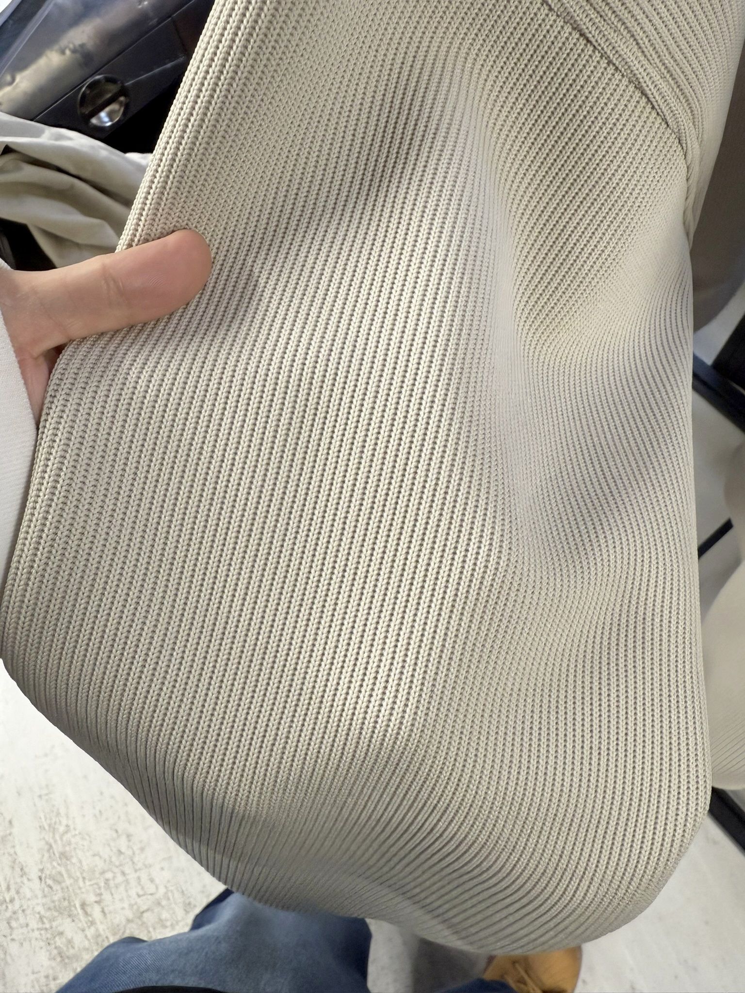 AZE VARSITY HOODIE / RC39-C-006 / 高機能畦編みニットトレーナー / グレージュ (1月中旬入荷予定)