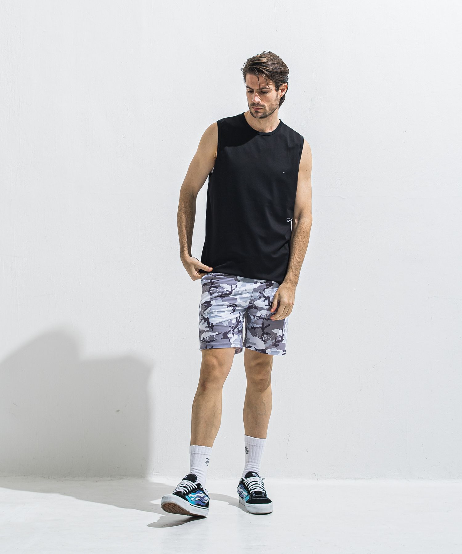 RUSH SHORTS / RC40-HP-002 / ラッシュガードショーツ / カモフラブラック (5月下旬入荷予定)