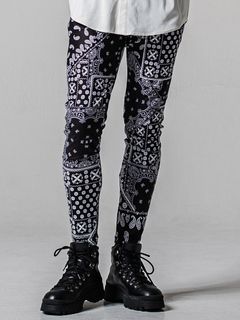 CHRIS EASY TUCK PANTS / RC39-ST-016T / ナイロンイージータックパンツ / バンダナブラック (3月上旬入荷予定)