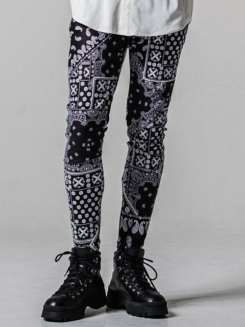 CHRIS EASY TUCK PANTS / RC39-ST-016T / ナイロンイージータックパンツ / バンダナブラック (3月上旬入荷予定)