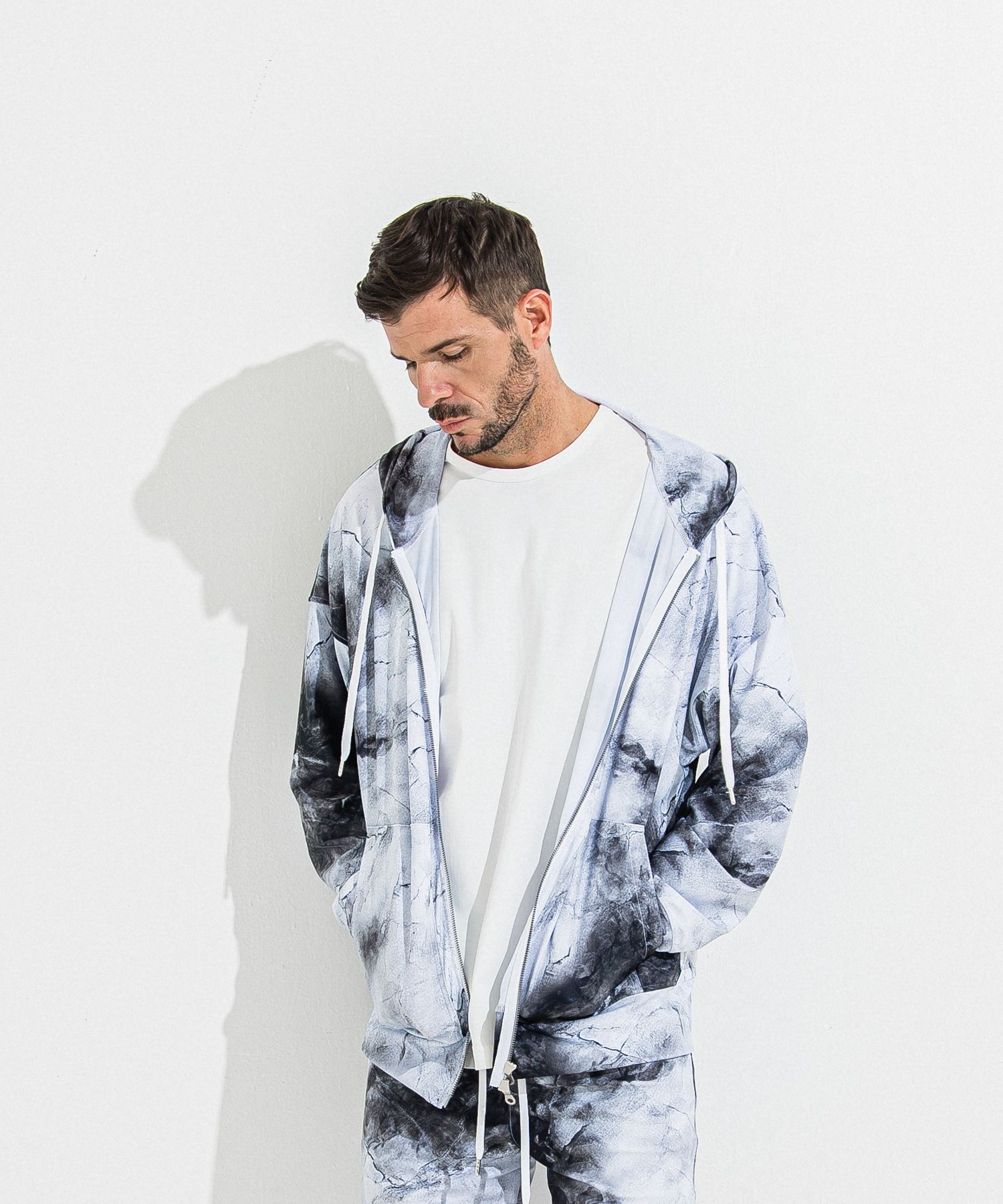 RUSH OVER ZIPUP HOODIE / RC36-C-001 / ラッシュガードパーカー / マーブルホワイト