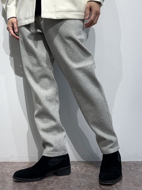 PAT WIDE EASY PANTS / RC33-ST-036BN / ワイドテーパードパンツ / グレーメルトン