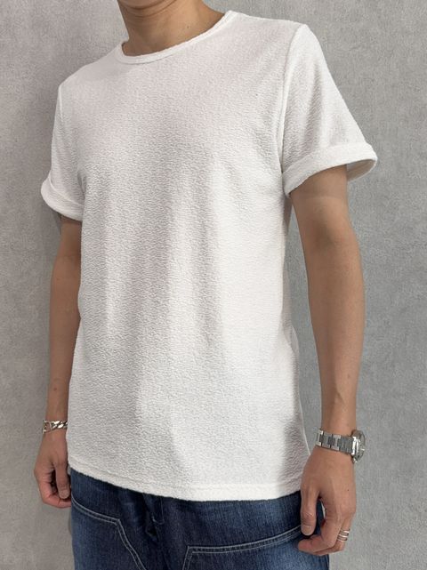 PILE ROLL UP TEE / RC40-T-001 / パイルロールアップTシャツ / ホワイト