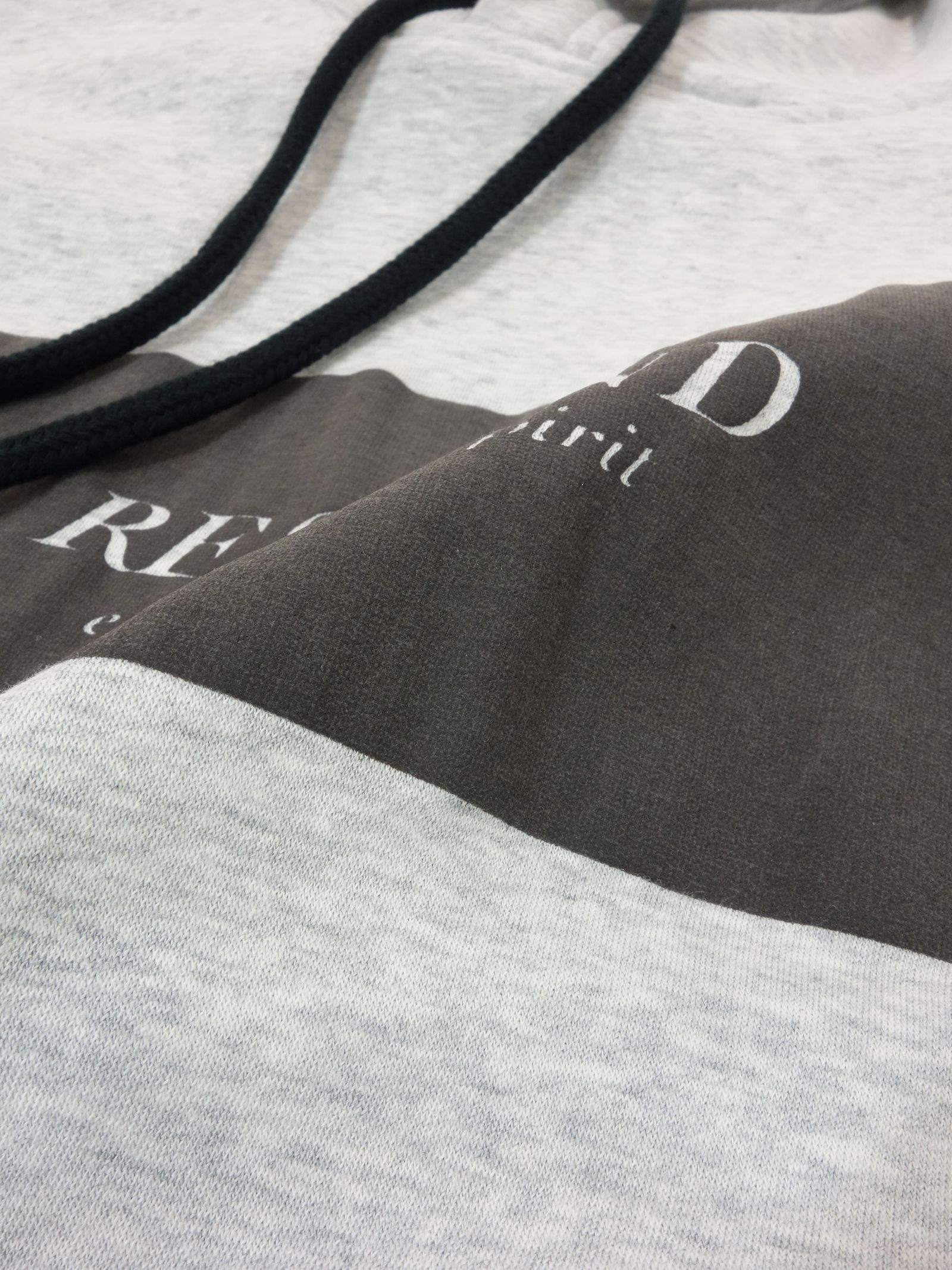 【コラボモデル第4弾】 BOX LOGO BOA FLEECE LOOSE HOODIE / RC18-C-009 / オーバーサイズパーカー / グレー