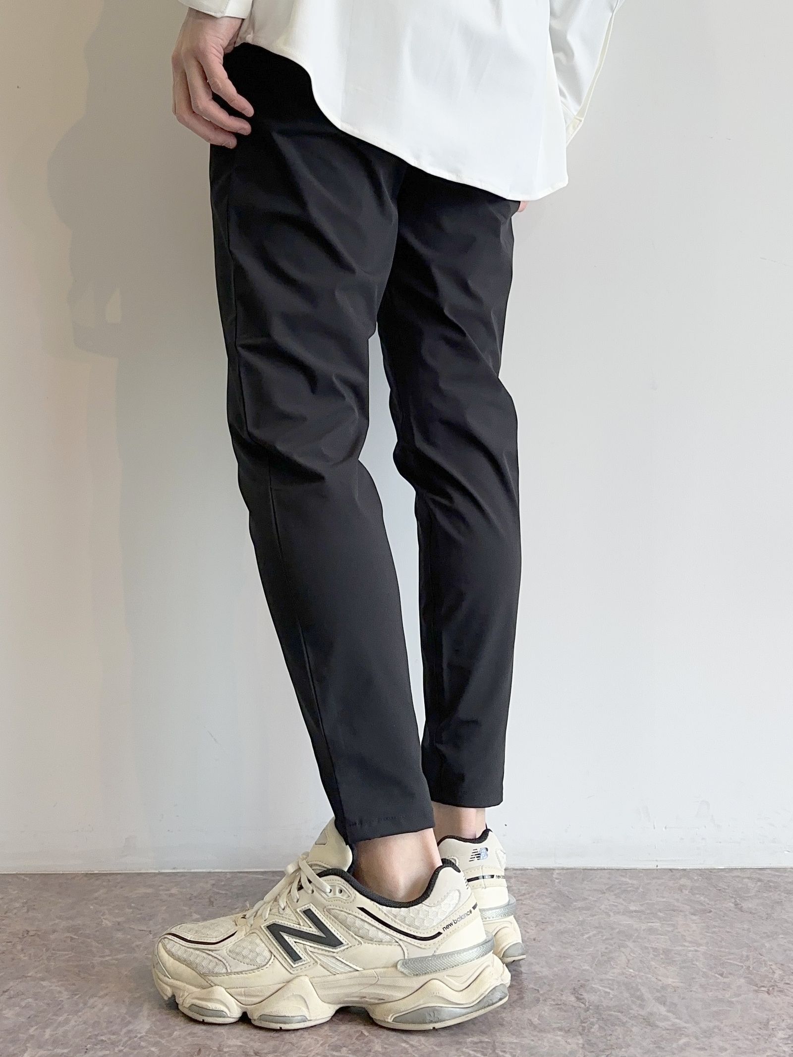 PAT TIGHT EASY PANTS / RC31-ST-037 / ベルト付きイージーパンツ / ナイロンブラック