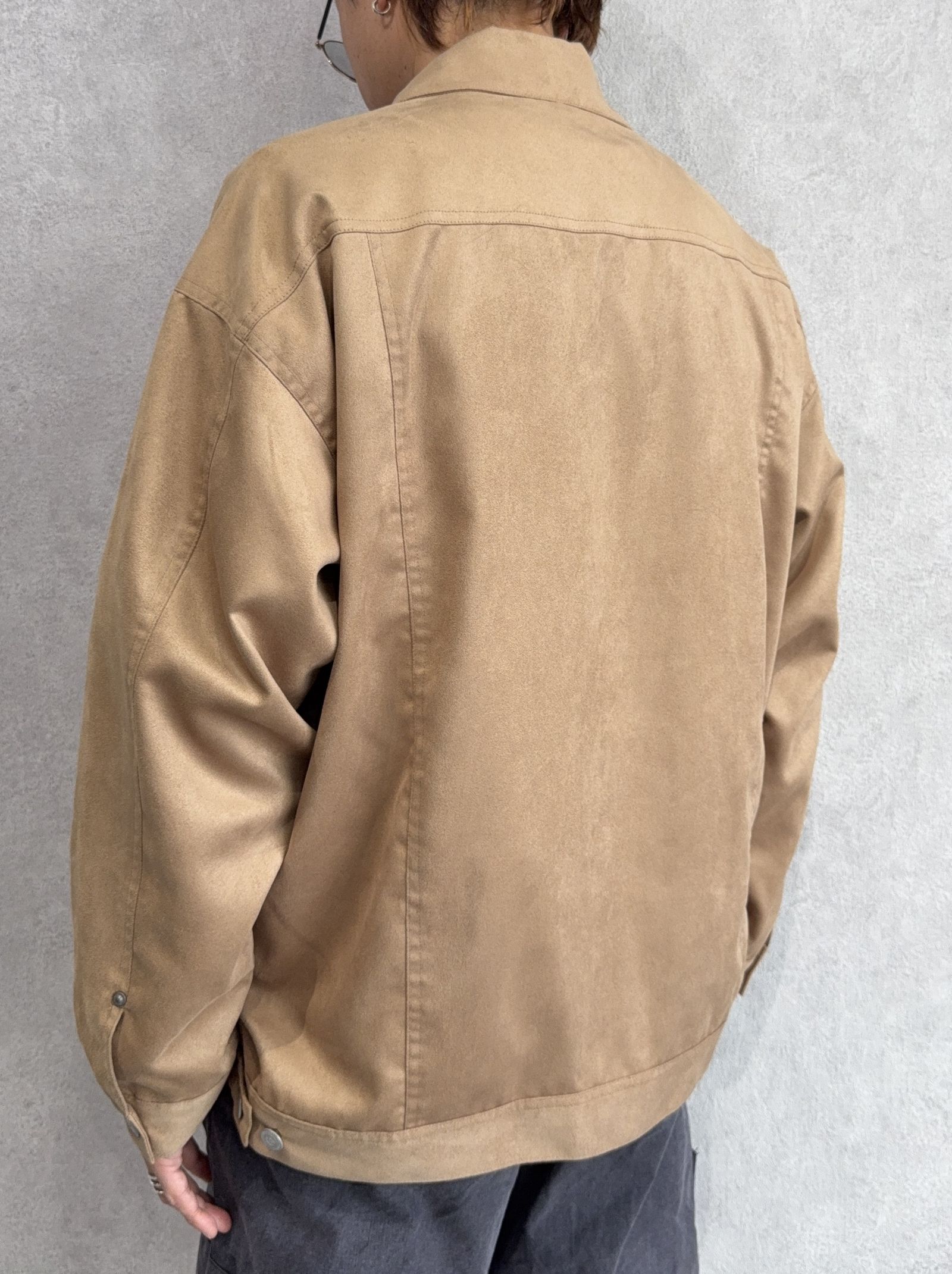 LEATHER OVER 2ND G / RC37-JK-005 / スエードエコレザー2ND型Gジャン / ベージュ