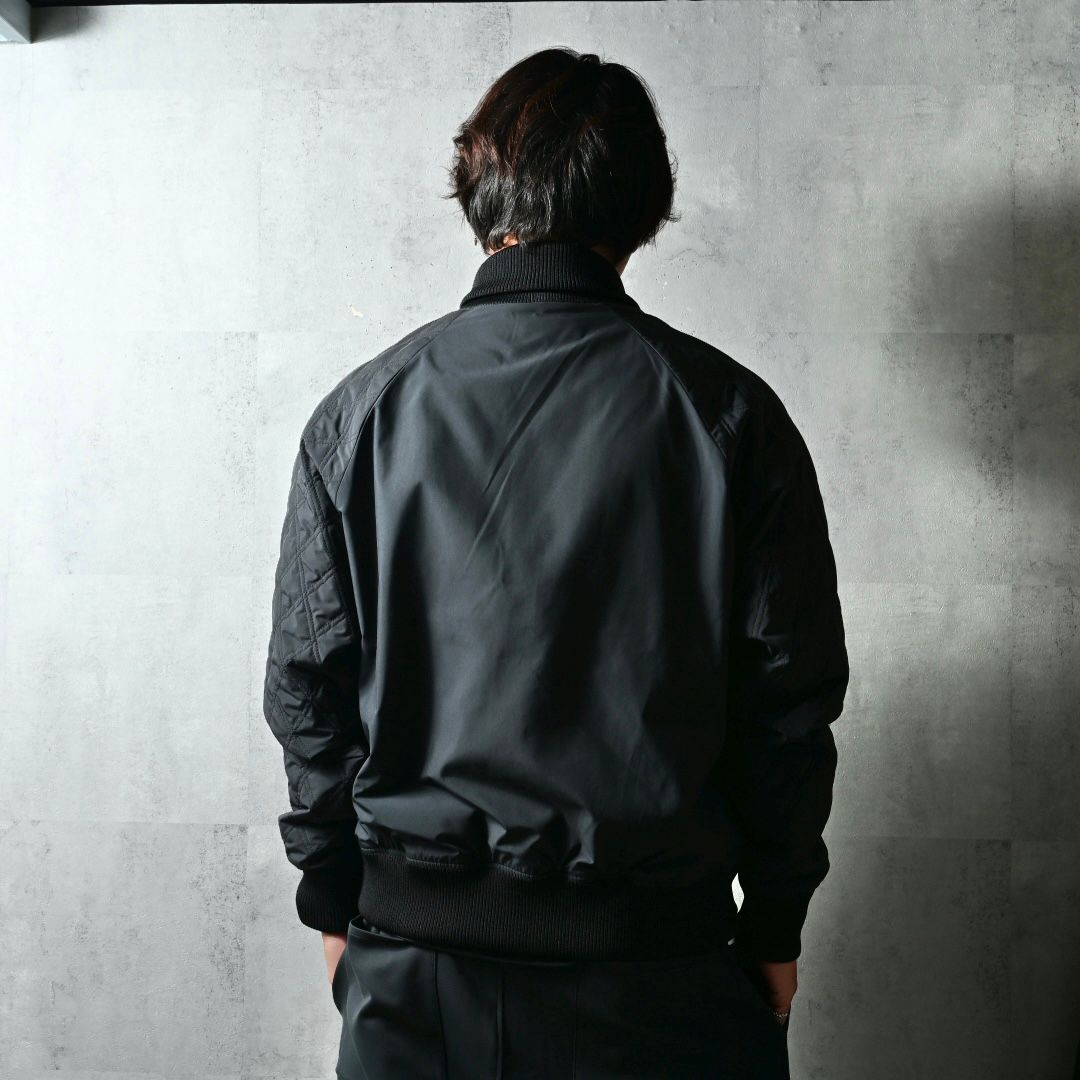PB VARSITY JACKET / DP1-JK-001 / キルティングナイロンスタジャン / ブラック (2月中旬入荷予定)