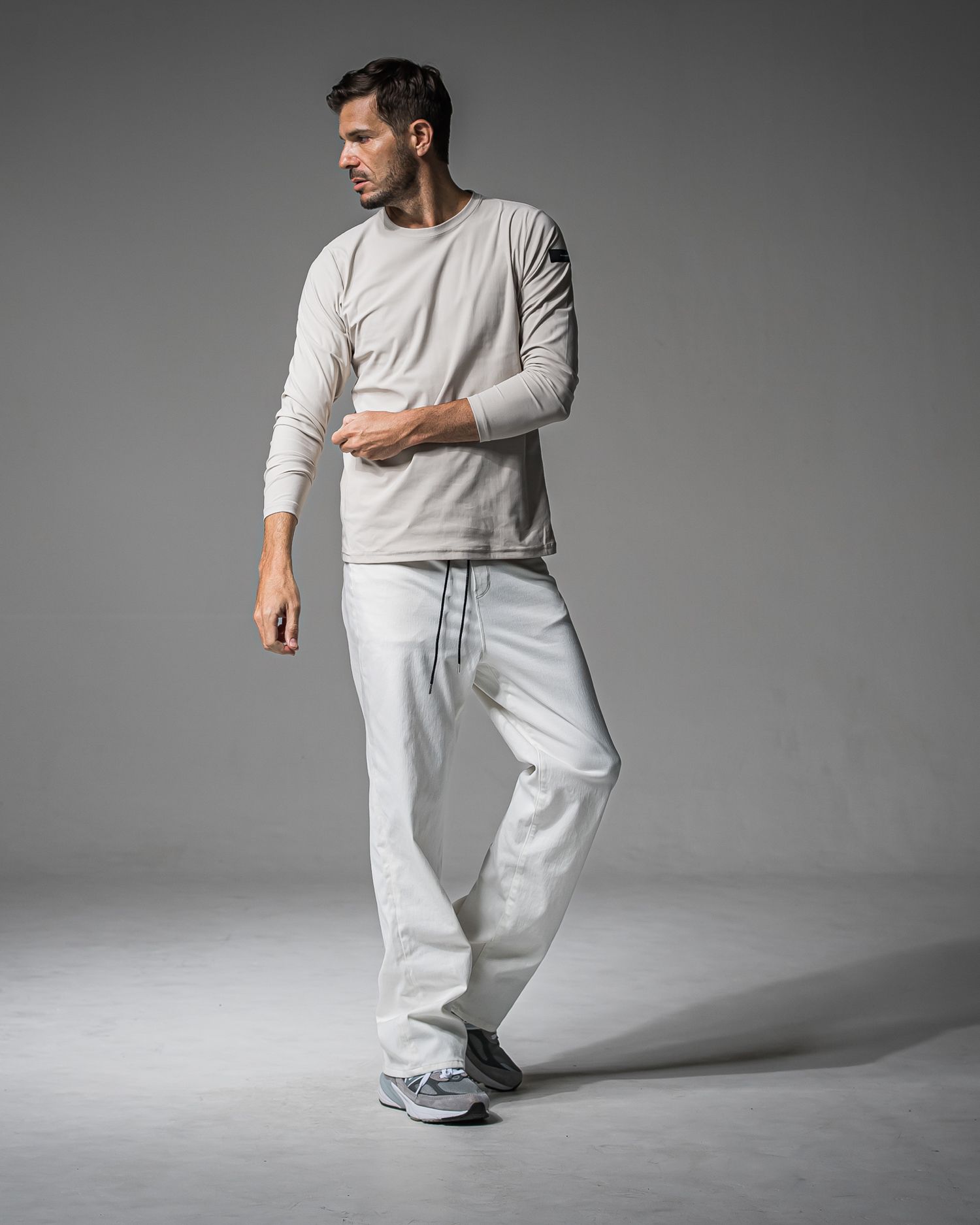 KING DENIM JERSEY / BASIC-ST-005 / デニムジャージ バギーワイドパンツ / ホワイト