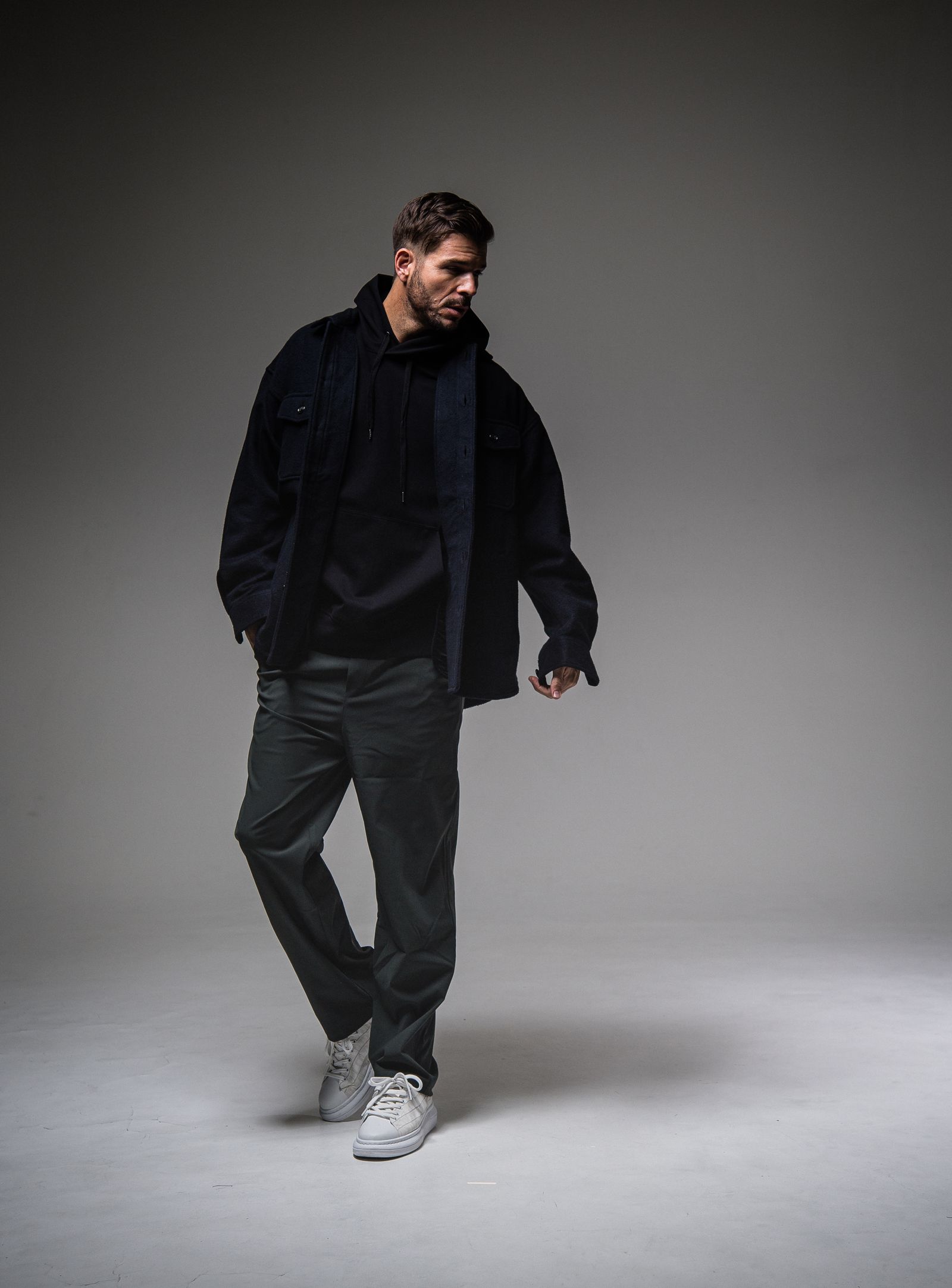 CHRIS EASY WIDE PANTS / RC25-ST-016W / ナイロンワイドパンツ / カーキ