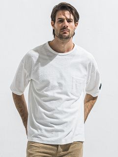 PILE OVER TEE / RC40-T-002 / パイルポケットビッグTシャツ / ホワイト (4月中旬入荷予定)